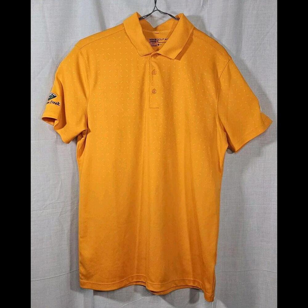 Nike Golf Dri-fit Orange Polo Mens Size Medium